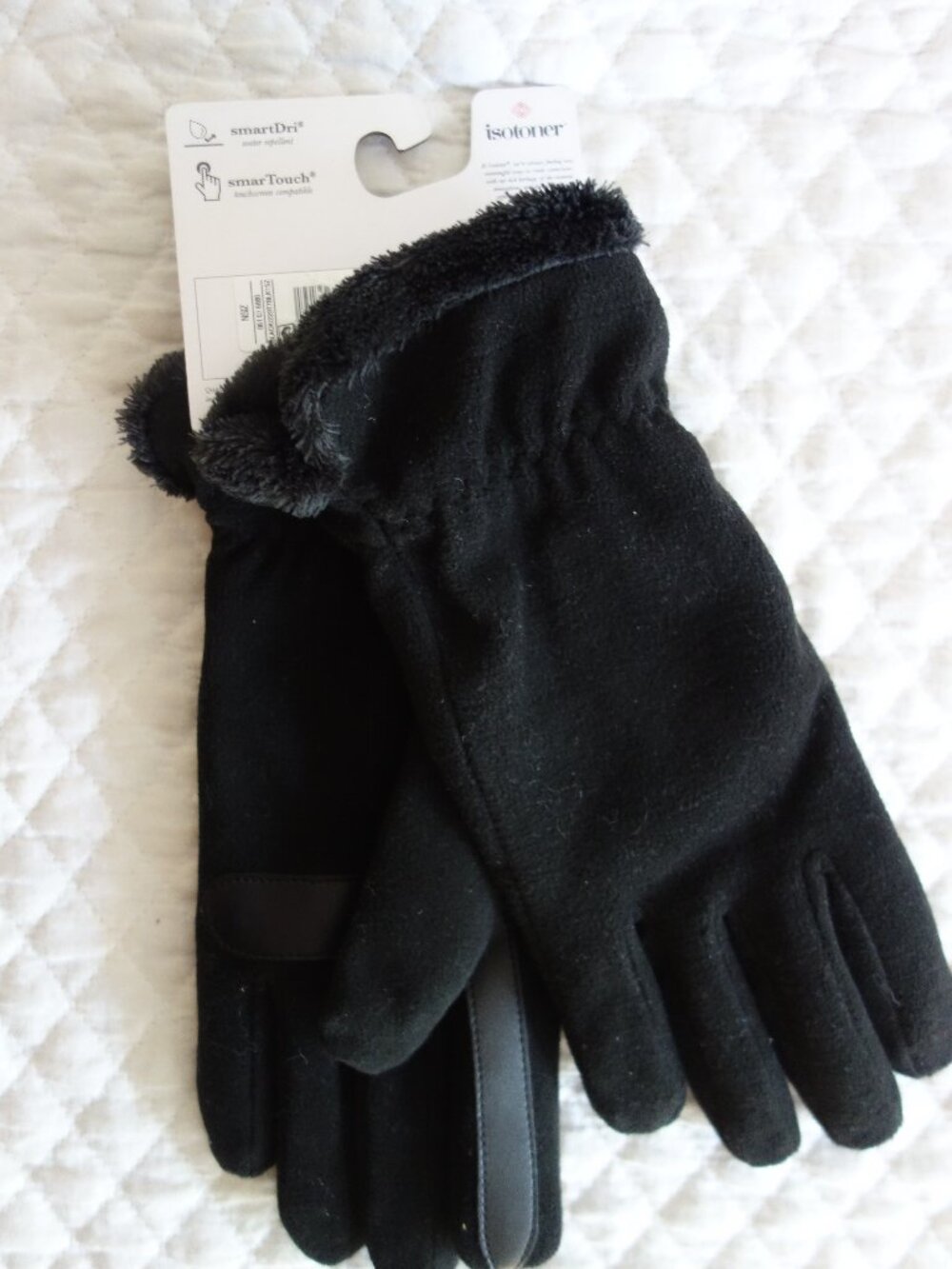 NWT $50 Two Pairs of Black Isotoner Gloves – One Size - Picture 4 of 9